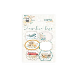 Decorative tags - Piątek Trzynastego - Travel Journal 04, 6 pcs.