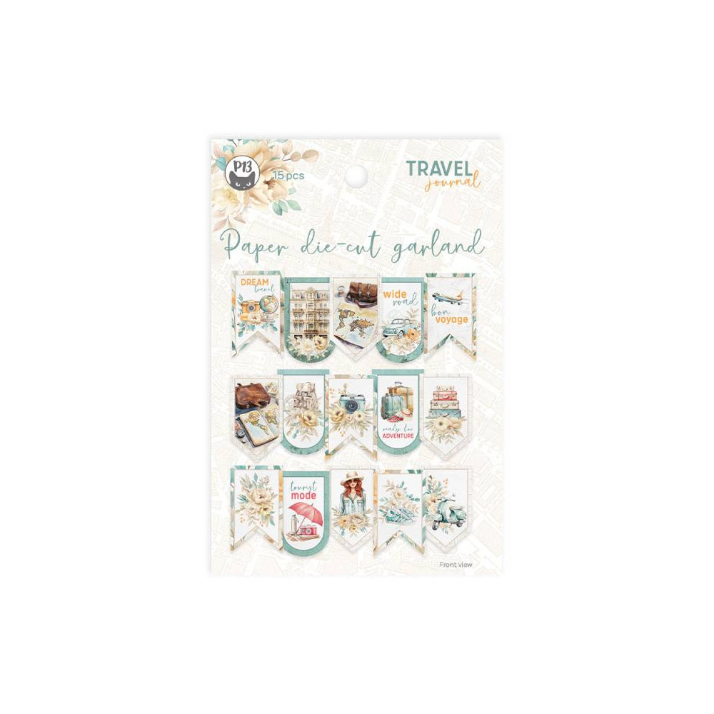 Paper die-cut garland - Piątek Trzynastego - Travel Journal