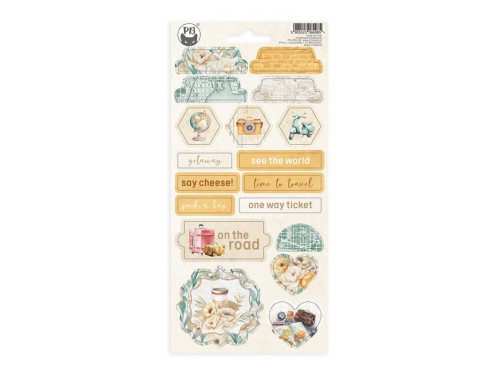 Arkusz naklejek tekturowych - Piątek Trzynastego - Travel Journal 03