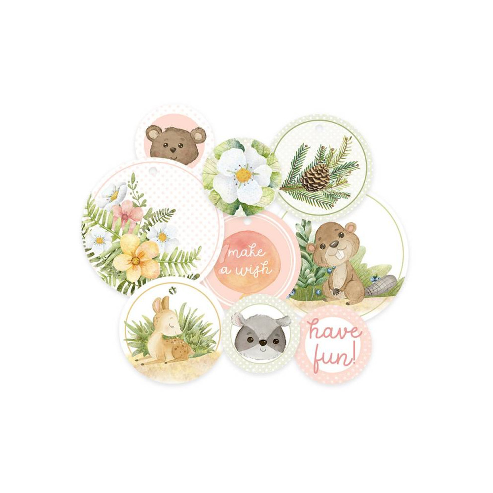 Zestaw tagów - Piątek Trzynastego - Woodland cuties 01, 9 szt.