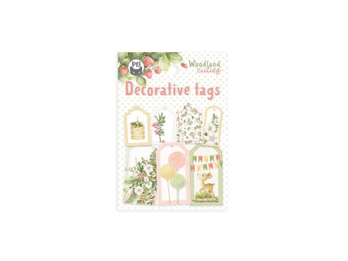 Decorative tags - Piątek Trzynastego - Woodland cuties 03, 7 pcs.