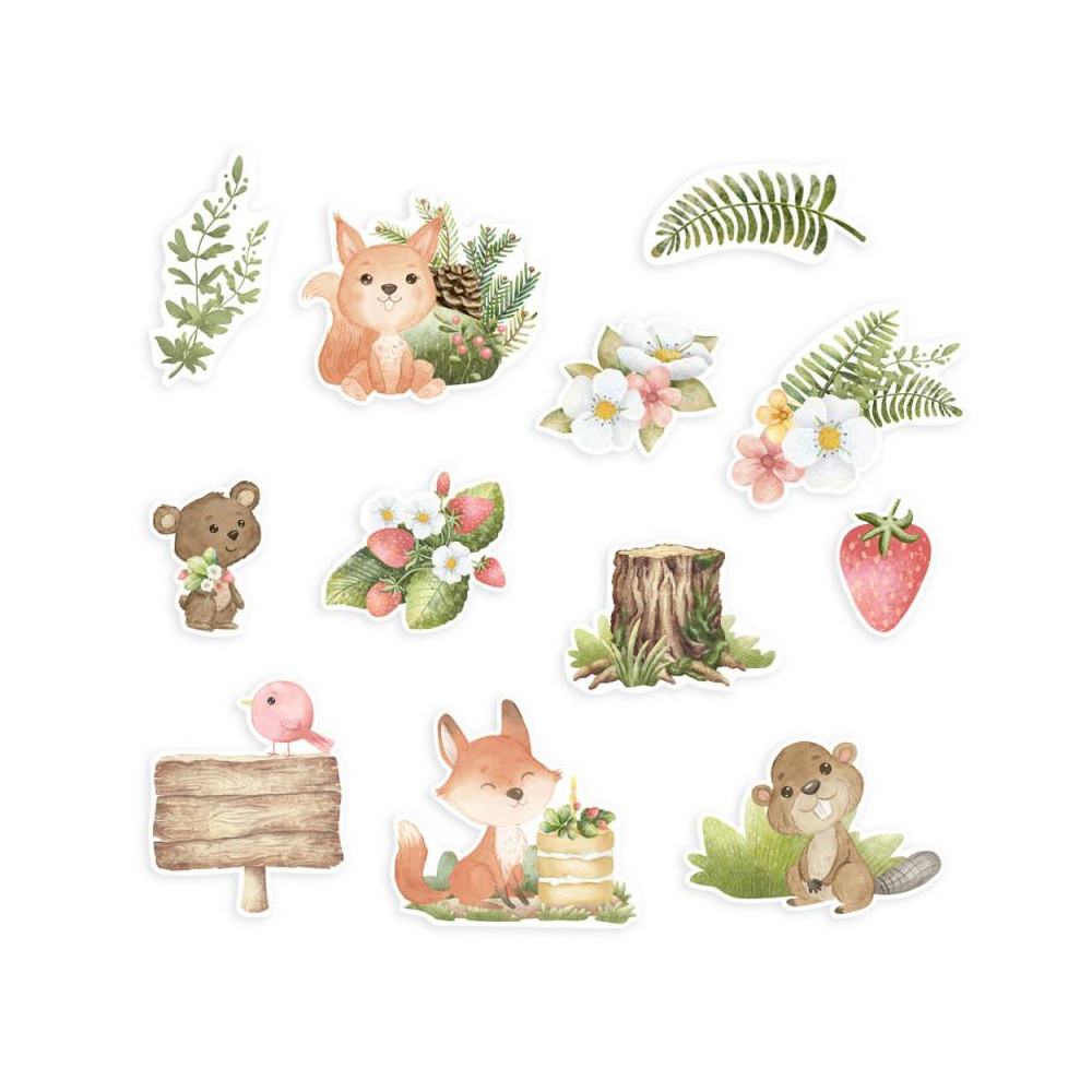 Zestaw elementów - Piątek Trzynastego - Woodland cuties, 12 szt.