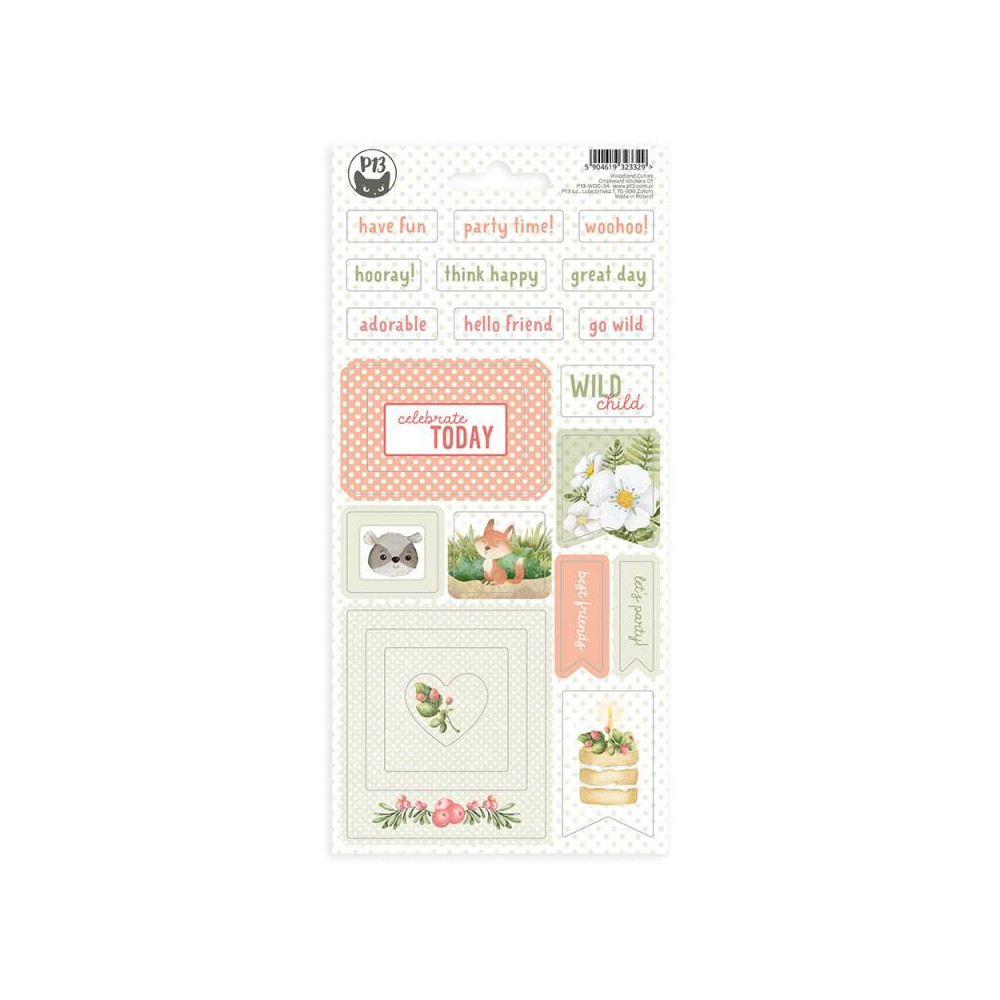 Cardboard stickers - Piątek Trzynastego - Woodland cuties 01