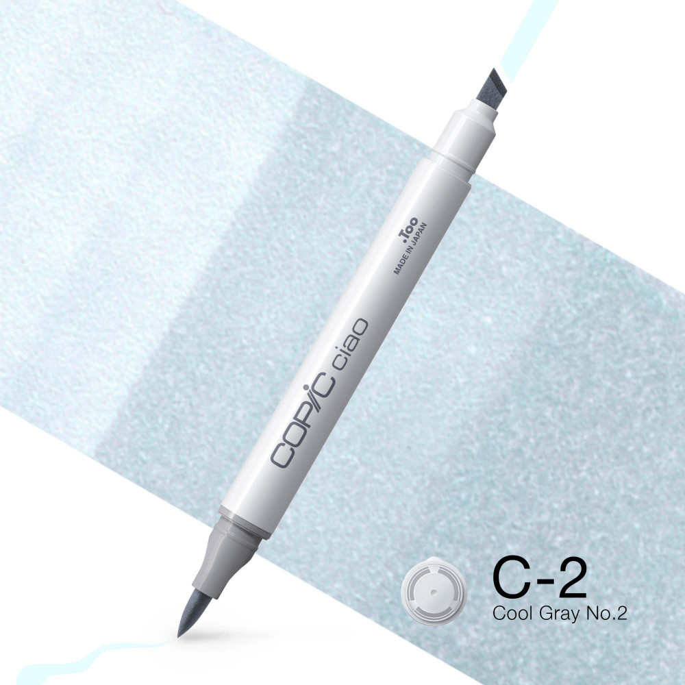 Copic Ciao dual-tip alcohol-based marker - C-2 Cool Gray No. 2