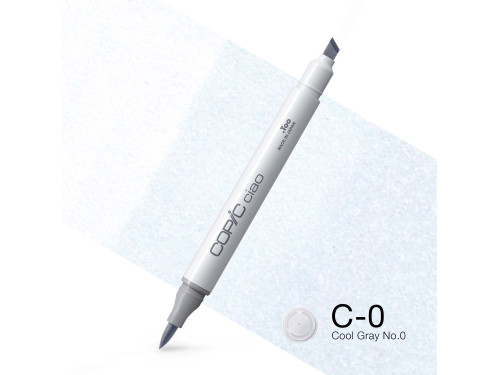 Copic Ciao dual-tip alcohol-based marker - C-0 Cool Gray No. 0