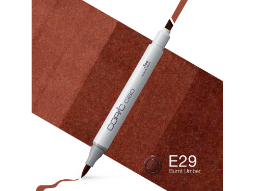 Copic Ciao dual-tip alcohol-based marker - E29 Burnt Umber