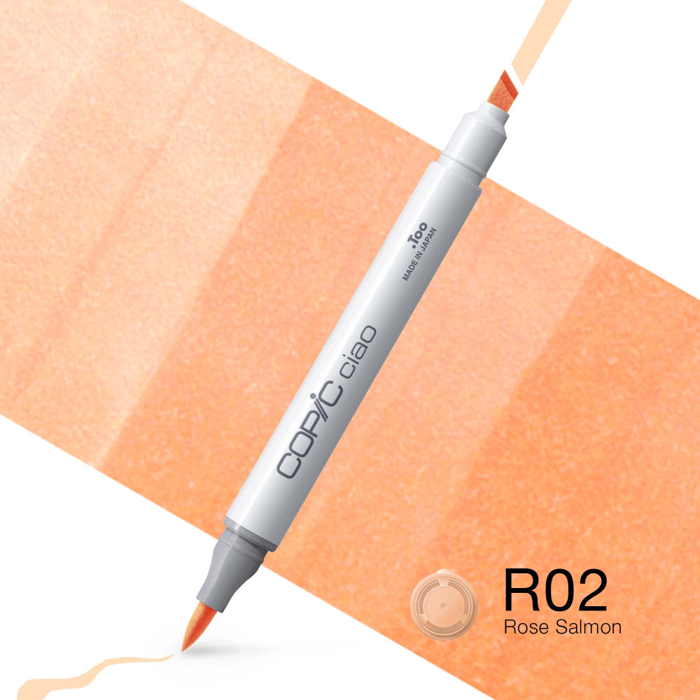 Copic Ciao dual-tip alcohol-based marker - R02 Rose Salmon