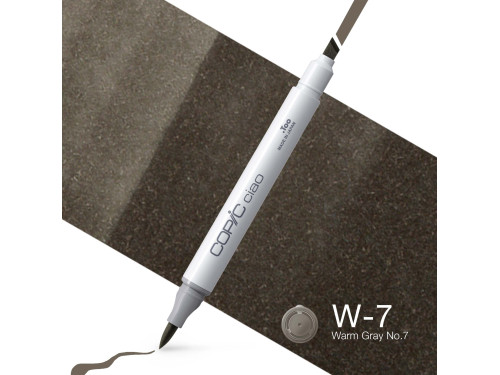 Copic Ciao dual-tip alcohol-based marker - W-7 Warm Gray No. 7