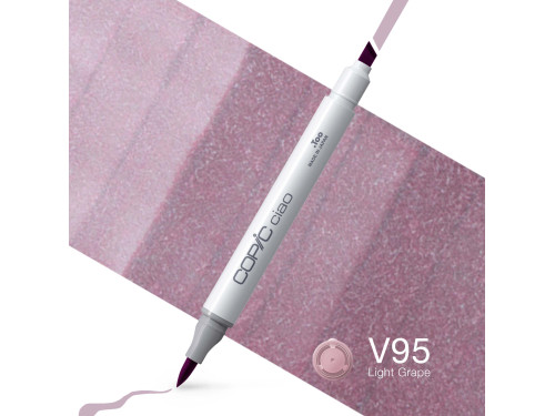 Copic Ciao dual-tip alcohol-based marker - V95 Light Grape