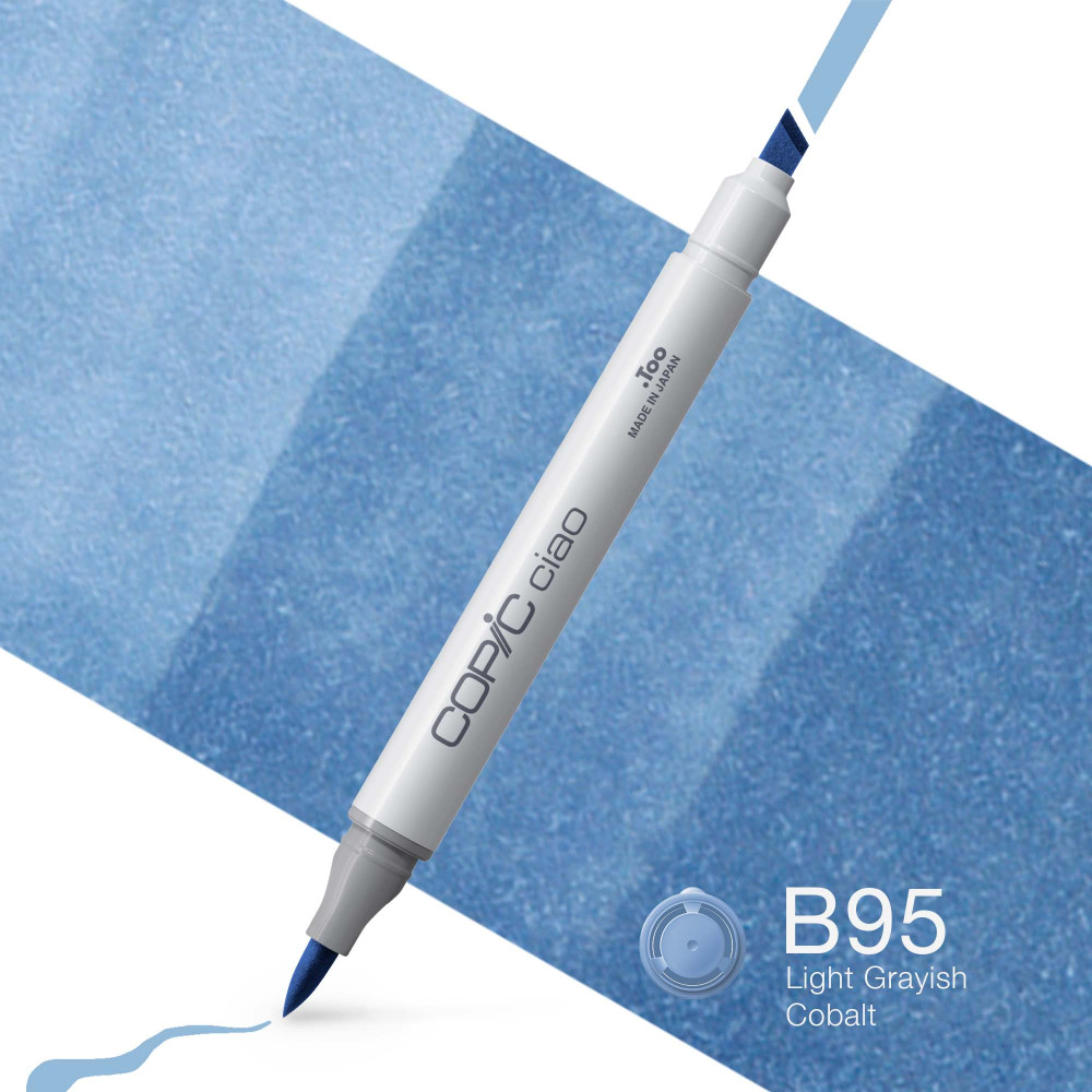 Copic Ciao dual-tip alcohol-based marker - B95 Light Grayish Cobalt