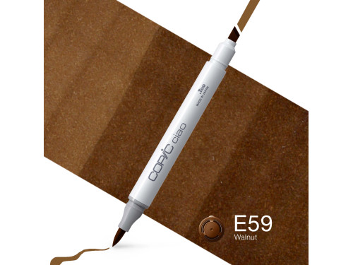 Copic Ciao dual-tip alcohol-based marker - E59 Walnut