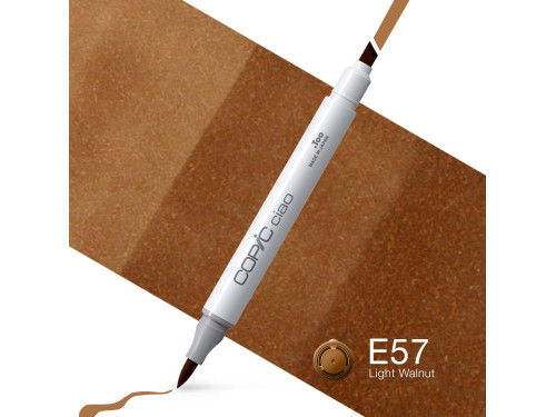 Copic Ciao dual-tip alcohol-based marker - E57 Light Walnut