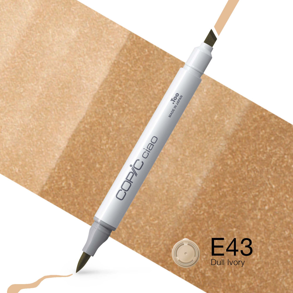 Copic Ciao dual-tip alcohol-based marker - E43 Dull Ivory
