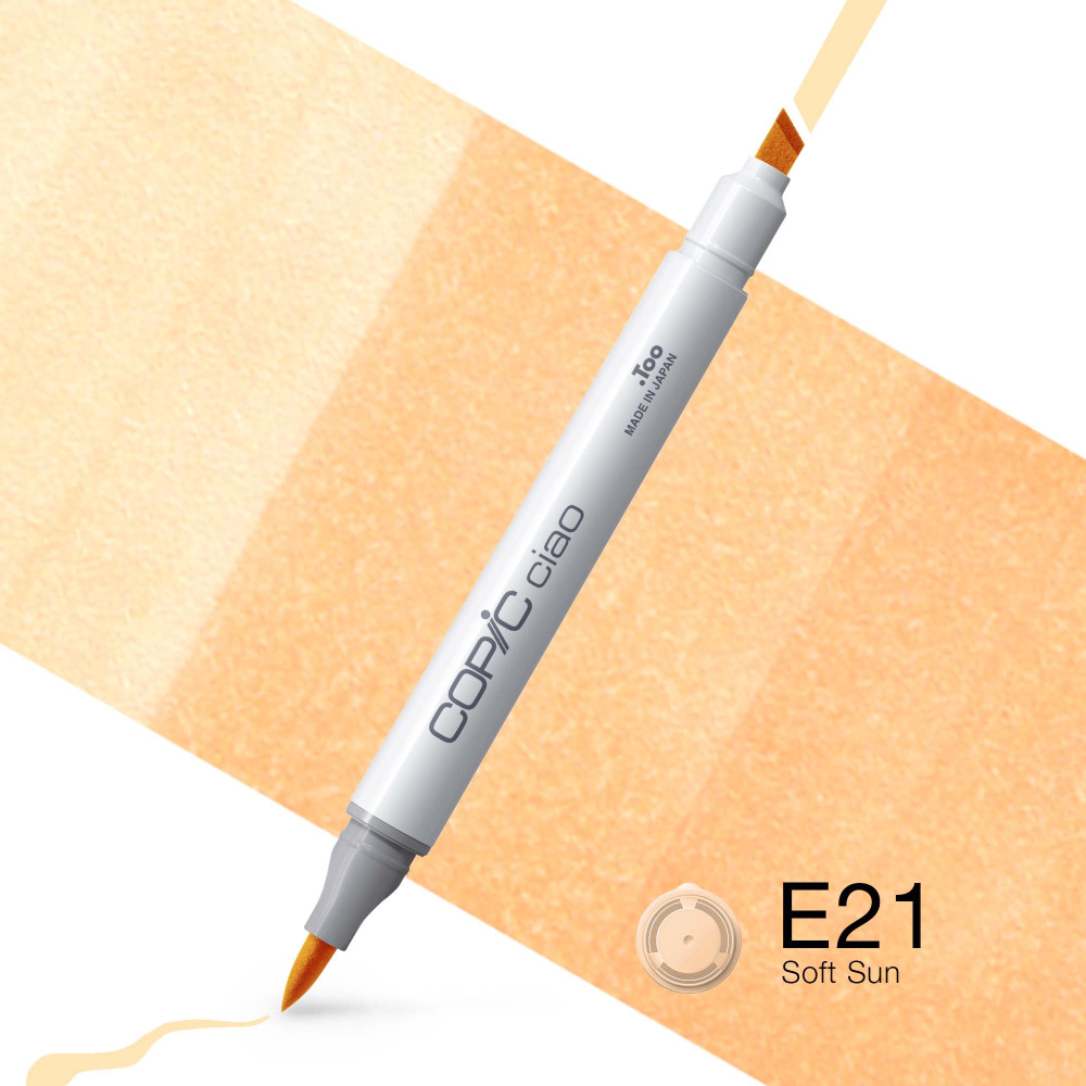 Copic Ciao dual-tip alcohol-based marker - E21 Soft Sun
