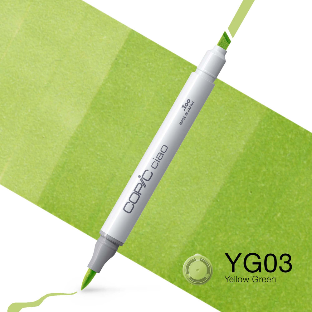 Copic Ciao dual-tip alcohol-based marker - YG03 Yellow Green