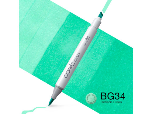 Copic Ciao dual-tip alcohol-based marker - BG34 Horizon Green