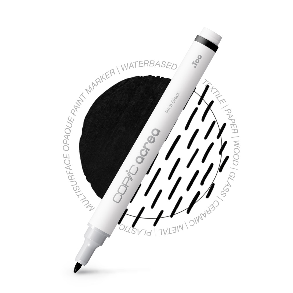 Pisak pigmentowy Copic Acrea - 002 Rich Black
