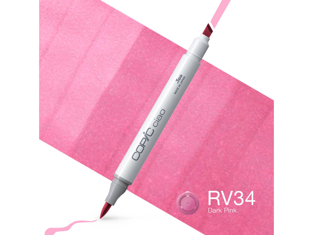 Copic Ciao dual-tip alcohol-based marker - RV34 Dark Pink