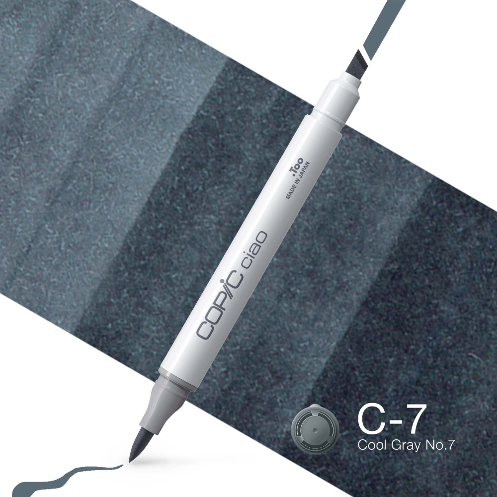 Marker dwustronny Copic Ciao - C-7 Cool Gray No.7