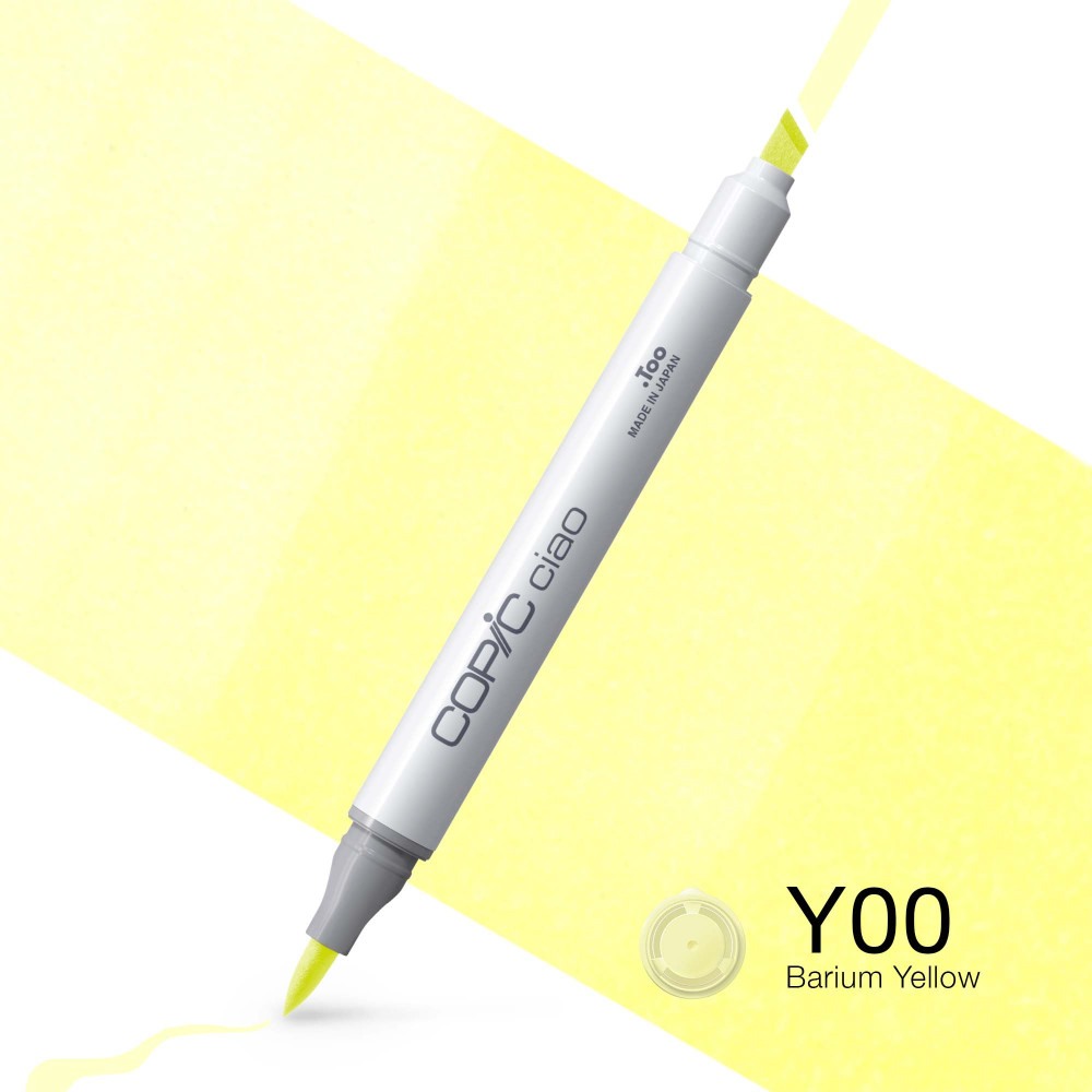 Copic Ciao dual-tip alcohol-based marker - Y00 Barium Yellow