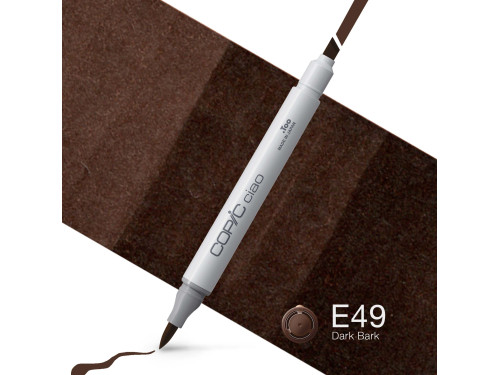 Copic Ciao dual-tip alcohol-based marker - E49 Dark Bark