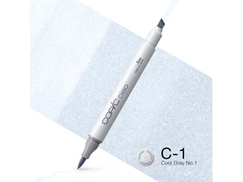 Copic Ciao dual-tip alcohol-based marker - C-1 Cool Gray No.1