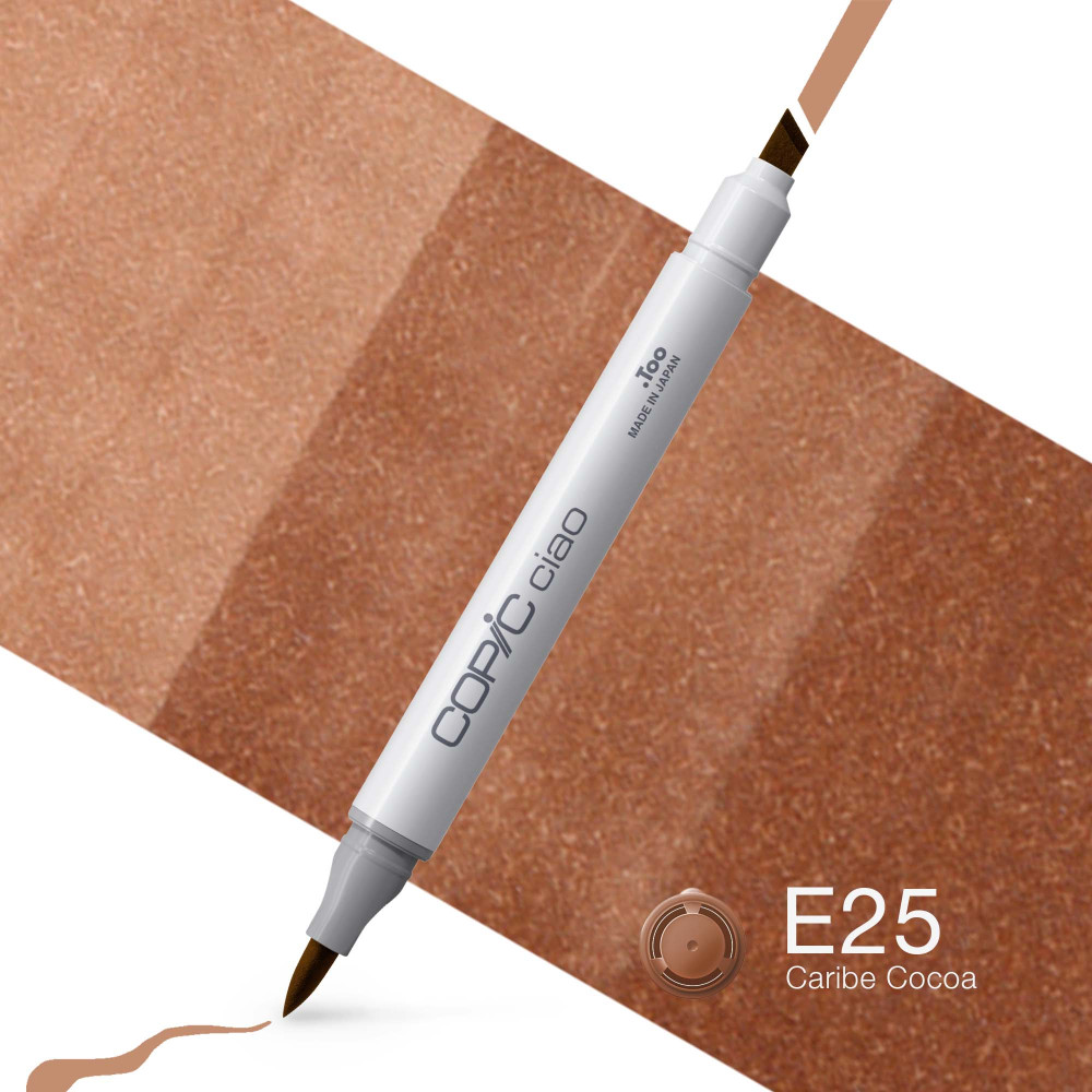 Copic Ciao dual-tip alcohol-based marker - E25 Caribe Cocoa