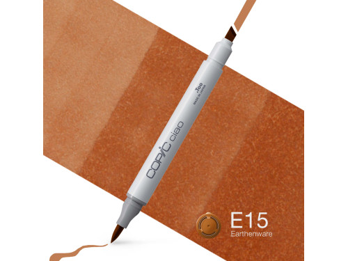 Copic Ciao dual-tip alcohol-based marker - E15 Earthenware