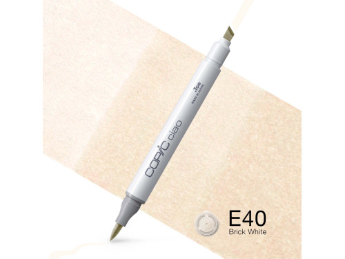 Copic Ciao dual-tip alcohol-based marker - E40 Brick White