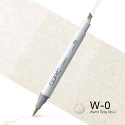 Copic Ciao dual-tip alcohol-based marker - W-0 Warm Gray No.0