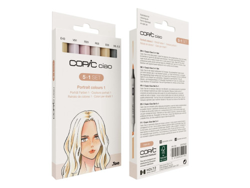 Set of Copic Ciao Portrait 1 dual-tip alcohol-based markers
