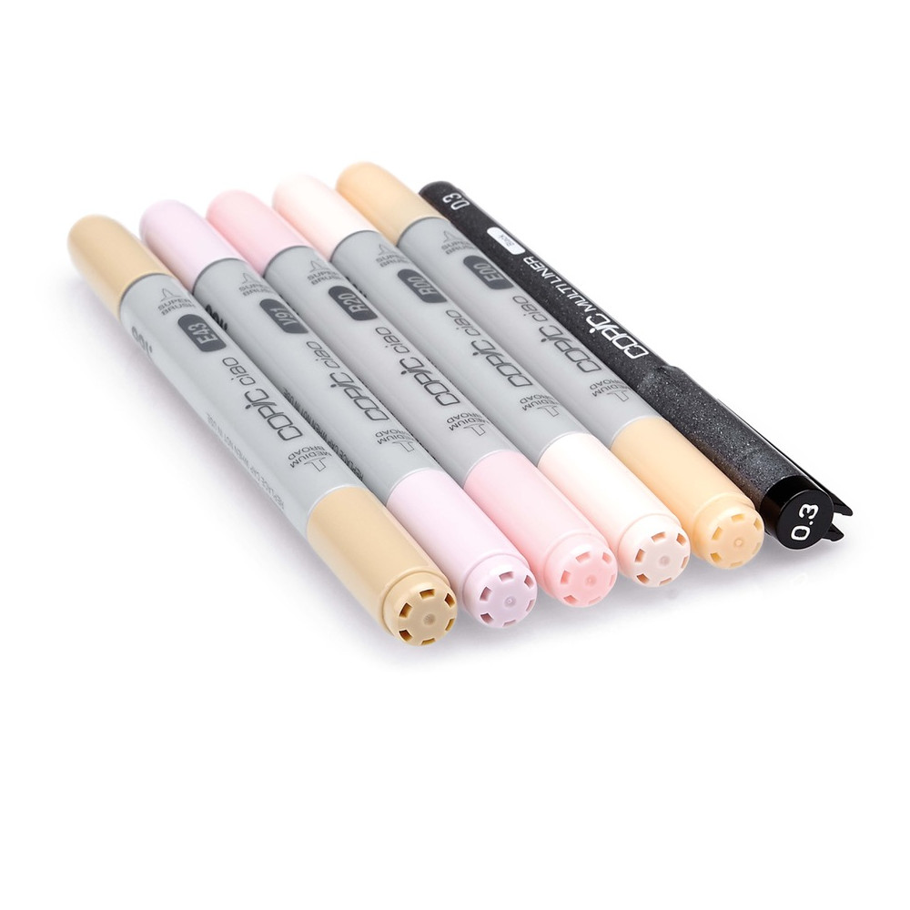 Set of Copic Ciao Portrait 1 dual-tip alcohol-based markers