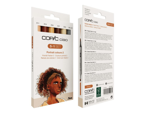 Set of Copic Ciao Portrait 2 dual-tip alcohol-based markers