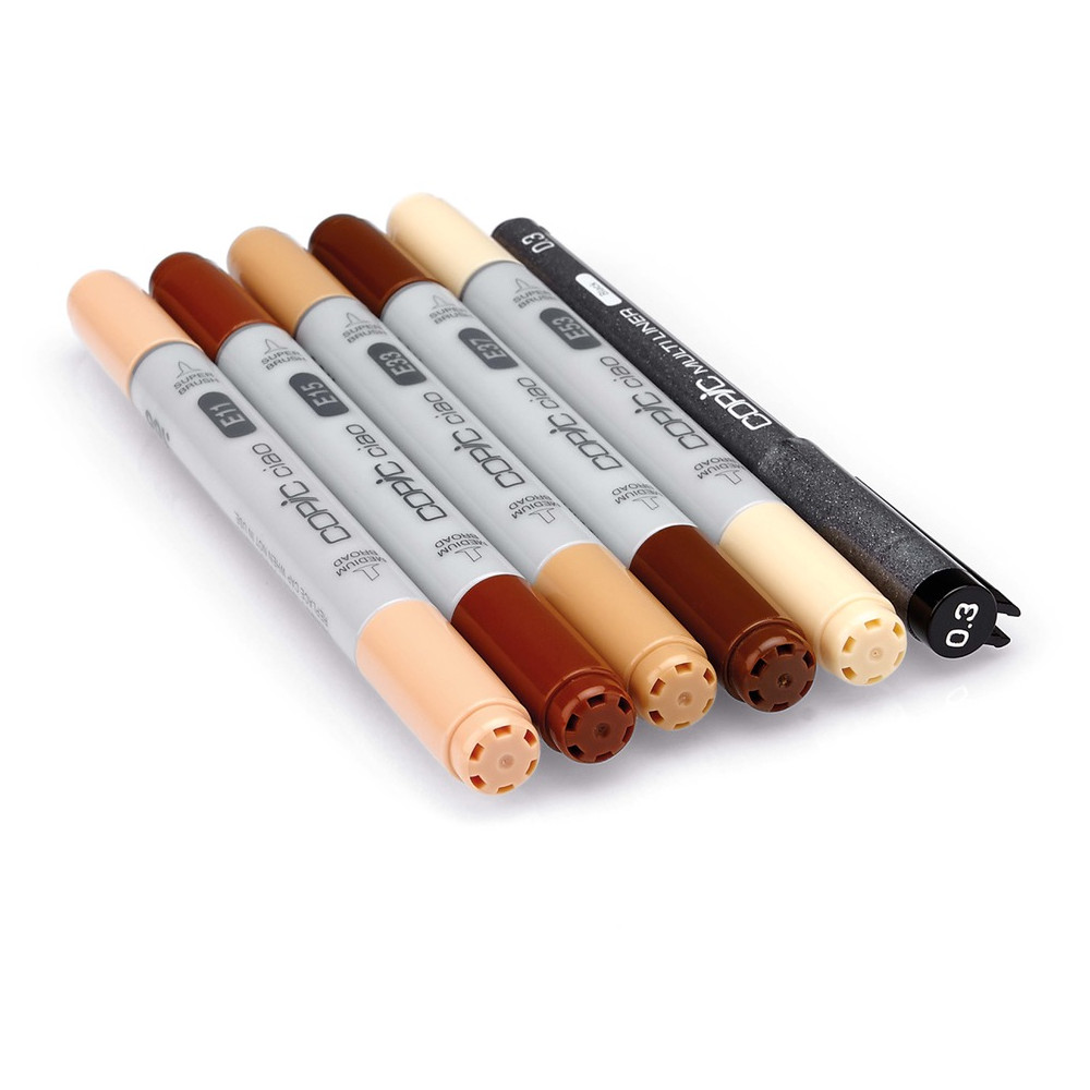 Set of Copic Ciao Portrait 2 dual-tip alcohol-based markers