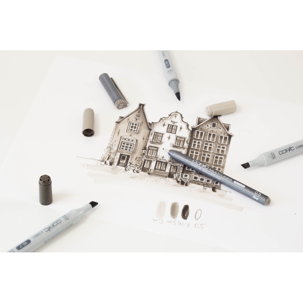 Zestaw markerów dwustronnych Copic Ciao Shade - Dark Warm Gray
