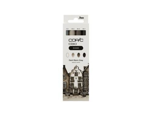 Zestaw markerów dwustronnych Copic Ciao Shade - Dark Warm Gray