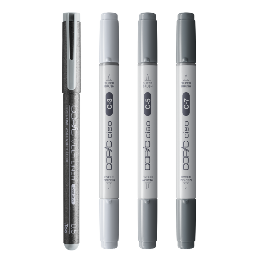 Zestaw markerów dwustronnych Copic Ciao Shade - Dark Cool Gray
