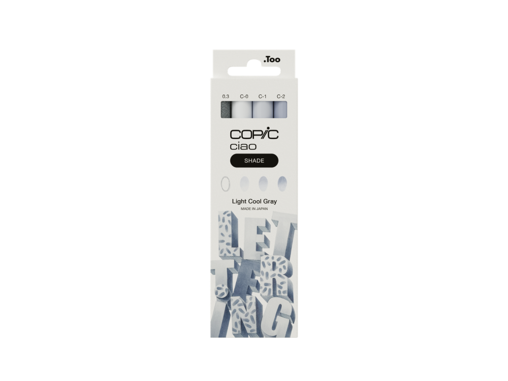 Set of Copic Ciao Shade dual-tip alcohol-based markers - Light Cool Gray