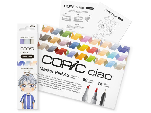 Set of Copic Ciao Layer & Mix dual-tip alcohol-based markers - Serene Palette
