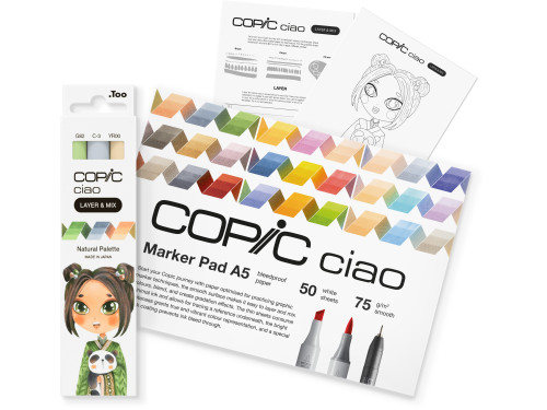 Zestaw markerów dwustronnych Copic Ciao Layer & Mix - Natural Palette