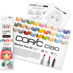 Set of Copic Ciao Layer & Mix dual-tip alcohol-based markers - Vibrant Palette