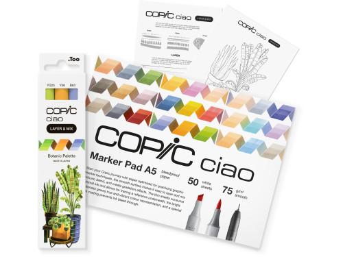 Zestaw markerów dwustronnych Copic Ciao Layer & Mix - Botanic Palette