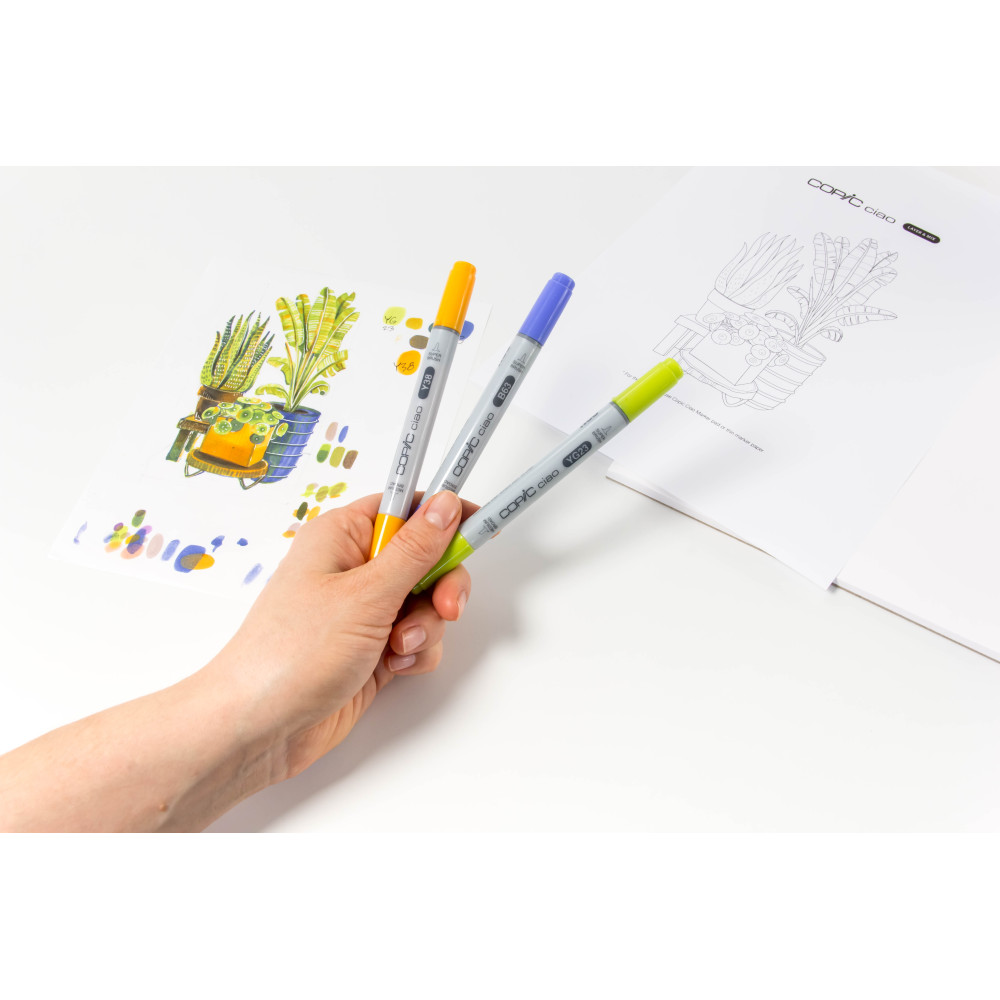 Set of Copic Ciao Layer & Mix dual-tip alcohol-based markers - Botanic Palette