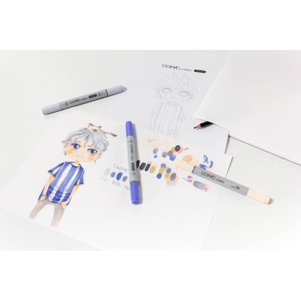 Set of Copic Ciao Layer & Mix dual-tip alcohol-based markers - Serene Palette