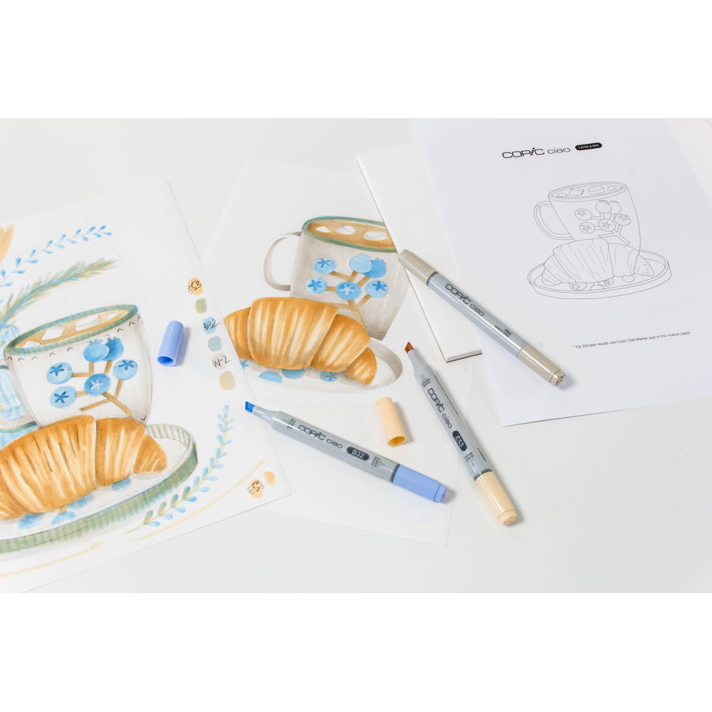 Set of Copic Ciao Layer & Mix dual-tip alcohol-based markers - Cozy Palette