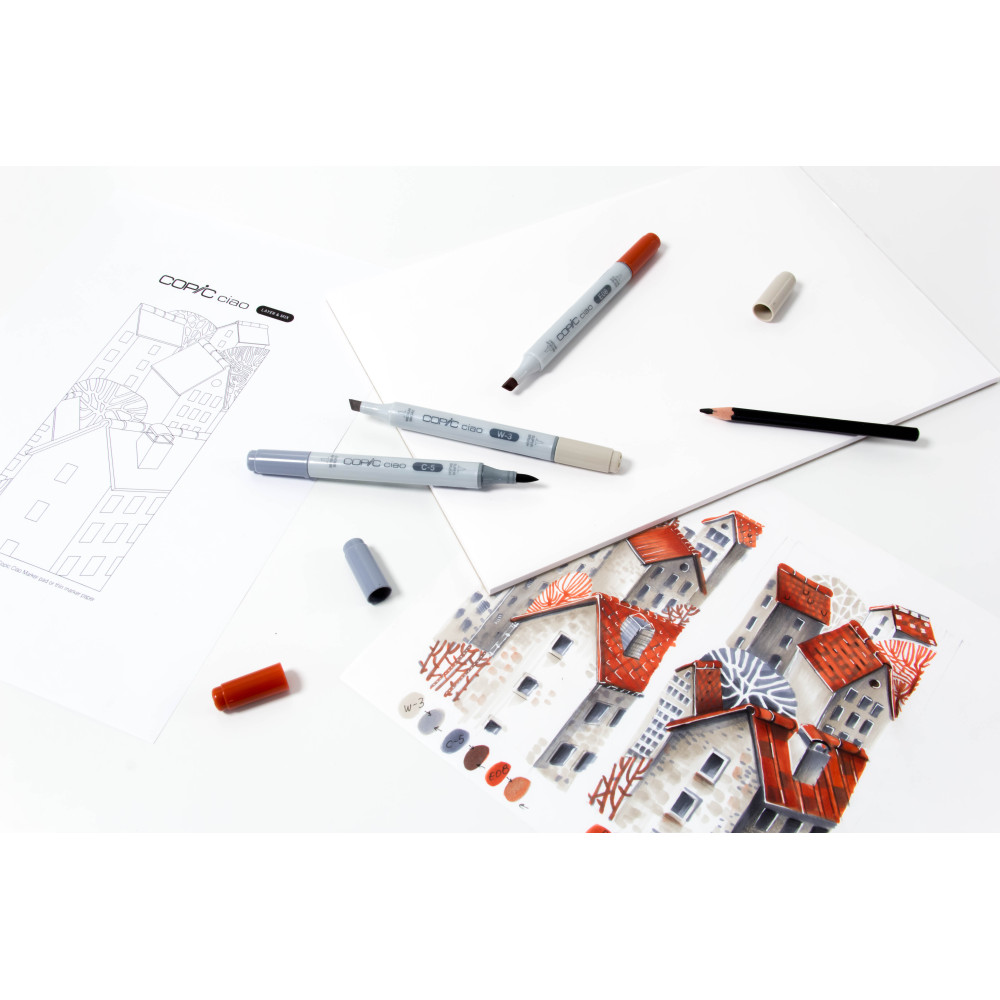 Set of Copic Ciao Layer & Mix dual-tip alcohol-based markers - Architect Palette