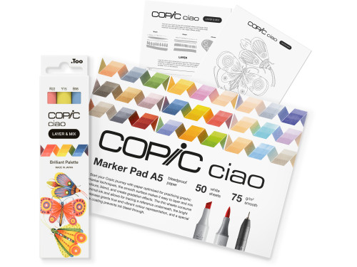 Set of Copic Ciao Layer & Mix dual-tip alcohol-based markers - Brilliant Palette