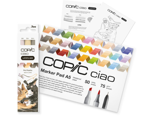 Set of Copic Ciao Layer & Mix dual-tip alcohol-based markers - Pet Palette