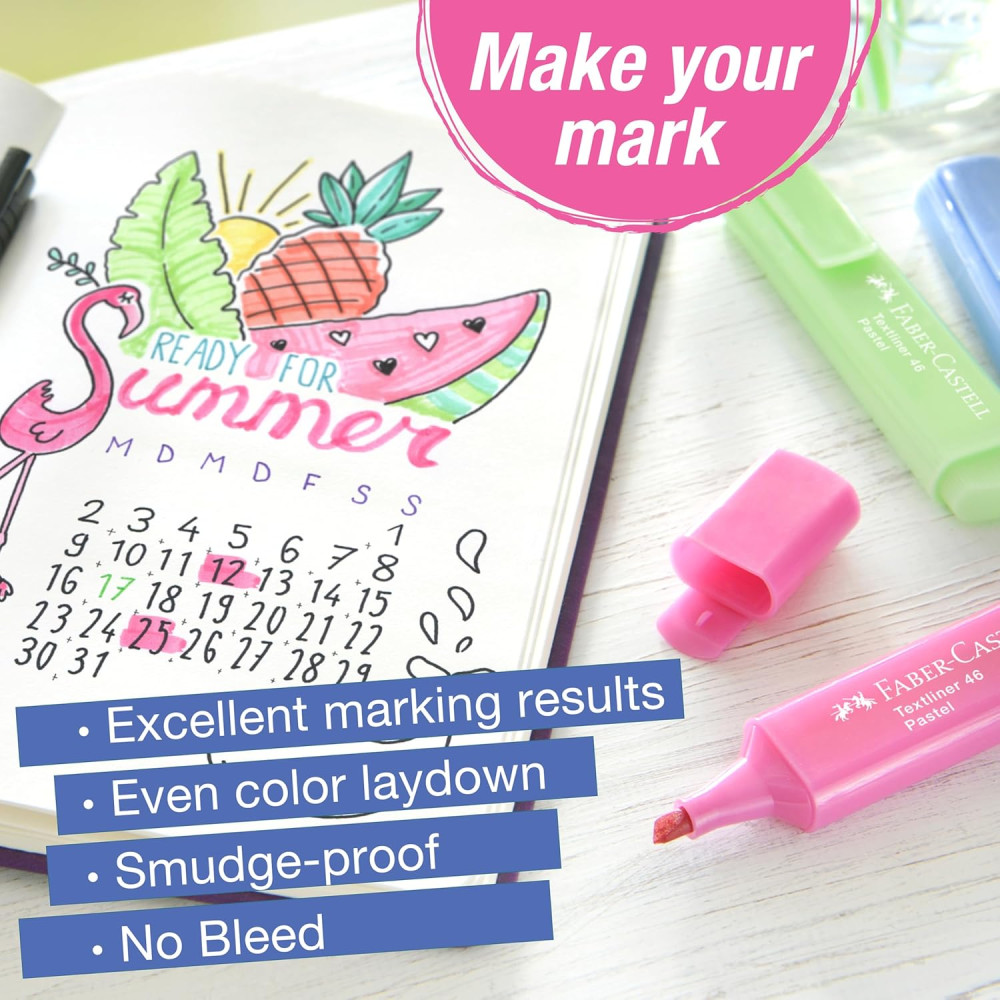 Set of pastel highlighters - Faber-Castell - 8 pcs.