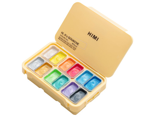 Set of Twin Cup Metallic Gouache - HIMI - 12 pcs. x 12 ml
